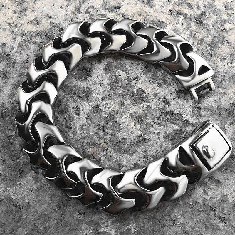 Ceramic Link Bracelet - Punk Rock Viking cubain gourmette Bracelet
