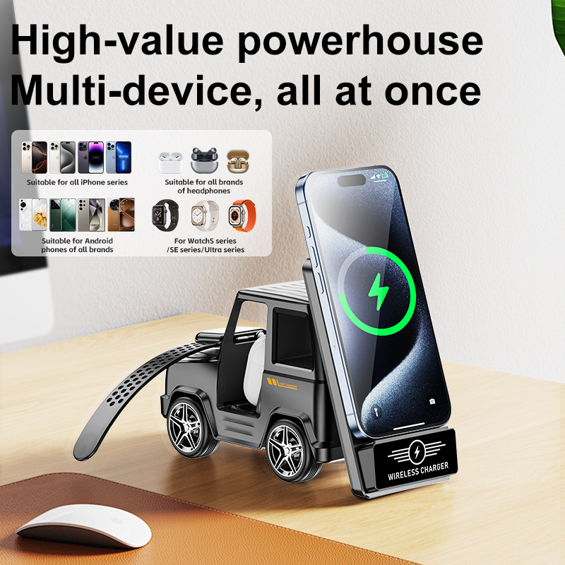 Wireless Charger Watch - Chargeur sans fil multifonctionnel 3 en