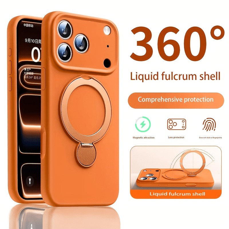 Magnetic Charging Stand - Coque de téléphone en silicone liquide