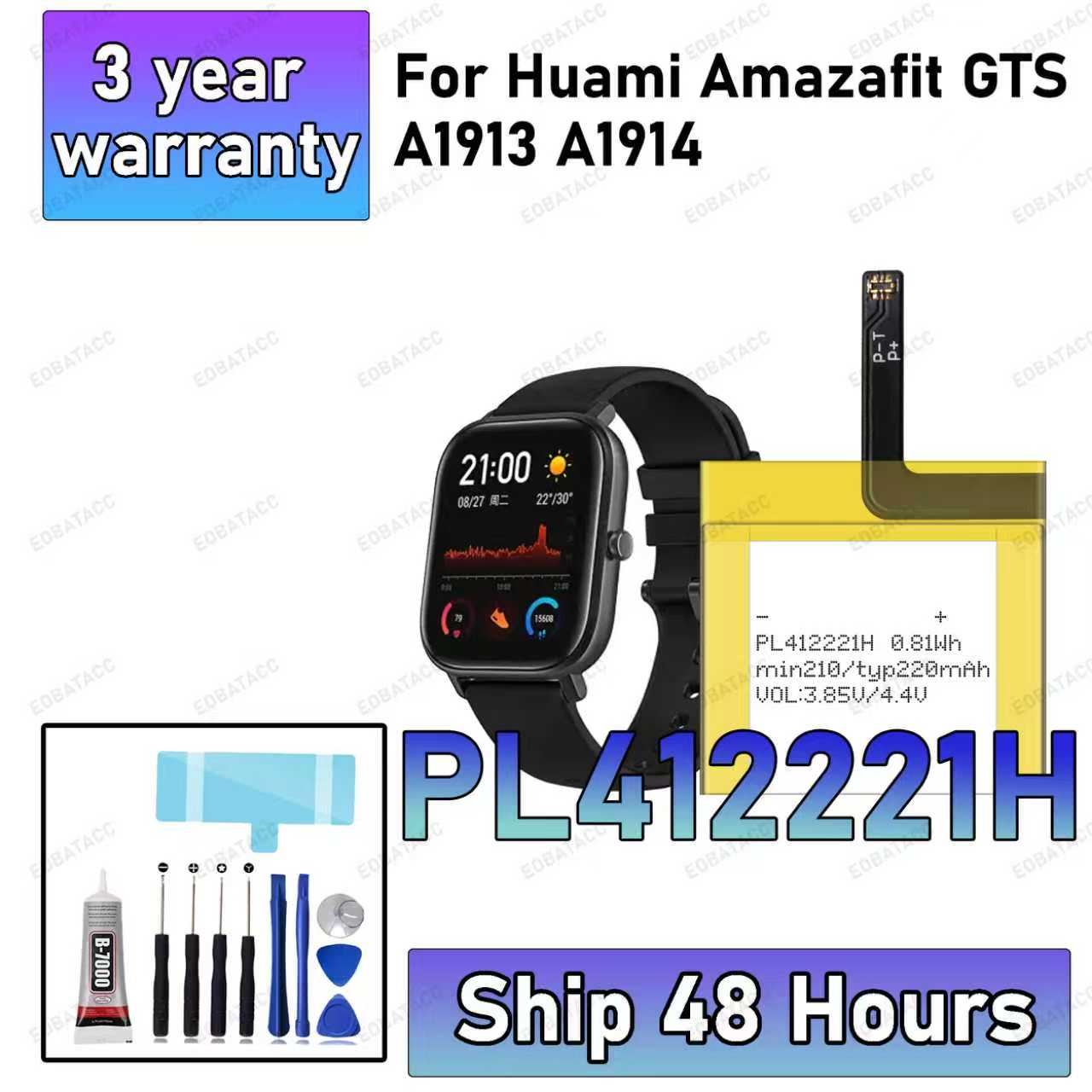 Smartwatch A1914 - 100% nouvelle batterie de haute qualité