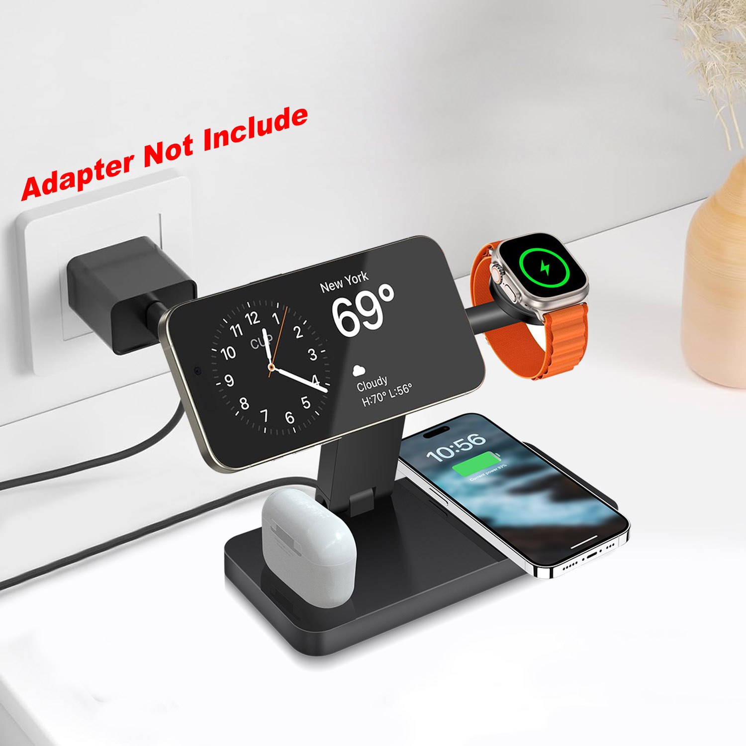 Wireless Charger Watch - Support de chargeur magnétique sans fil
