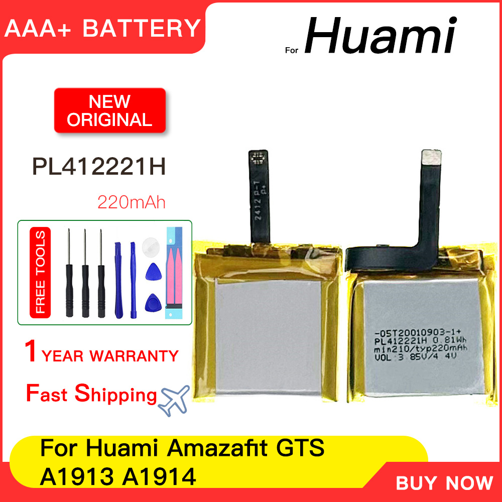 Smartwatch A1914 - Batterie 100% authentique 220mAh PL412221H, pour