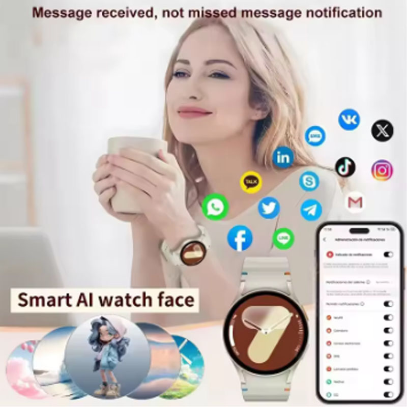 Smartwatch Custom - Montre connectée pour hommes et femmes,