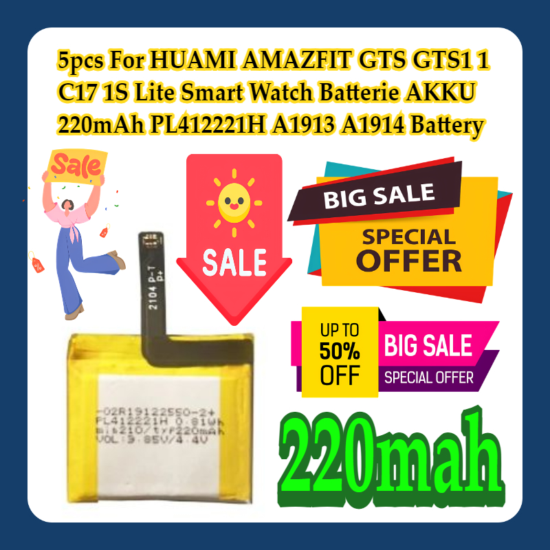 Smartwatch A1914 - 5 pièces pour HUAMI AMAZFIT GTS