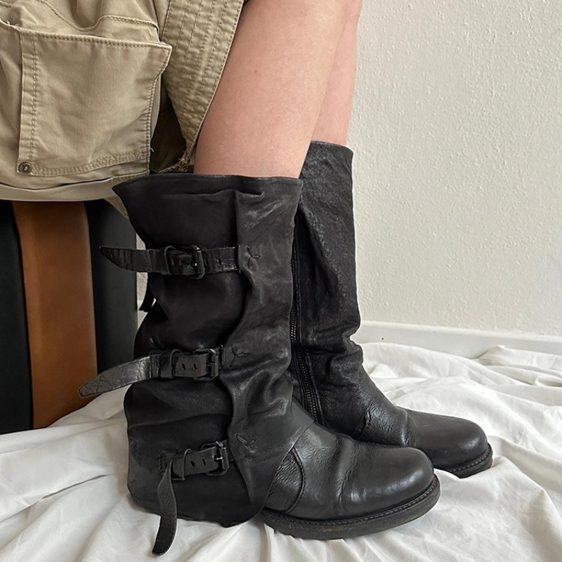Leather Classic Strap - Chaussures classiques pour femmes, bottes de