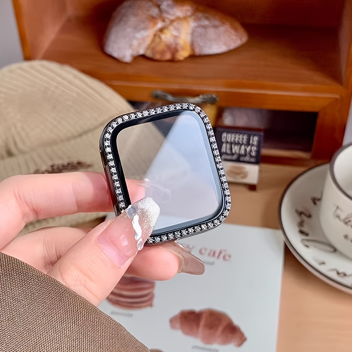 Verre + boîtier en diamant pou - Smartwatch Band Accessories avis et prix