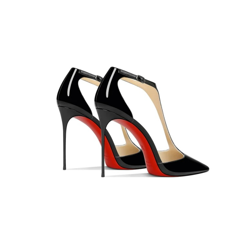 Escarpins noirs vernis à bout  - Leather Classic Strap avis et prix