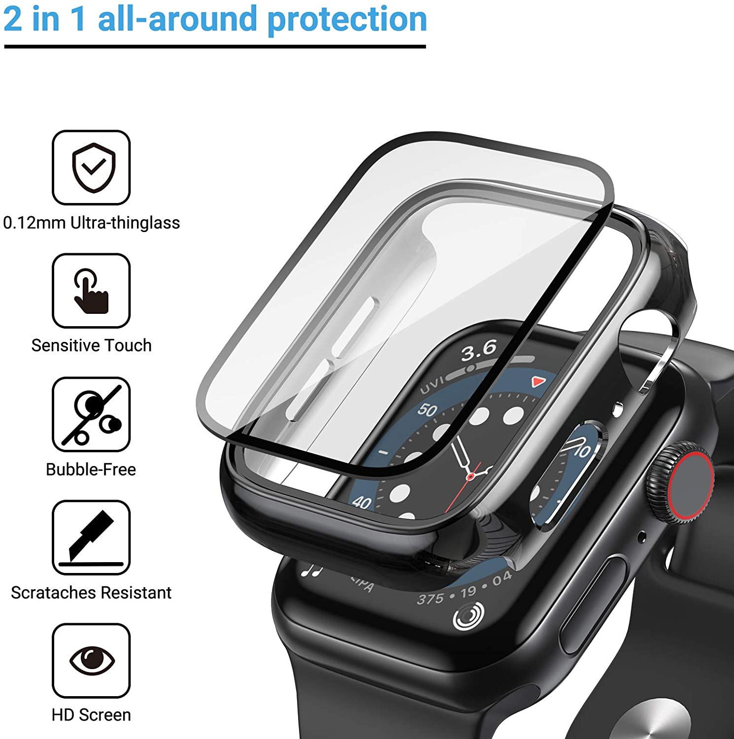 Verre + couvercle pour boîtier - Smartwatch Band Accessories avis et prix