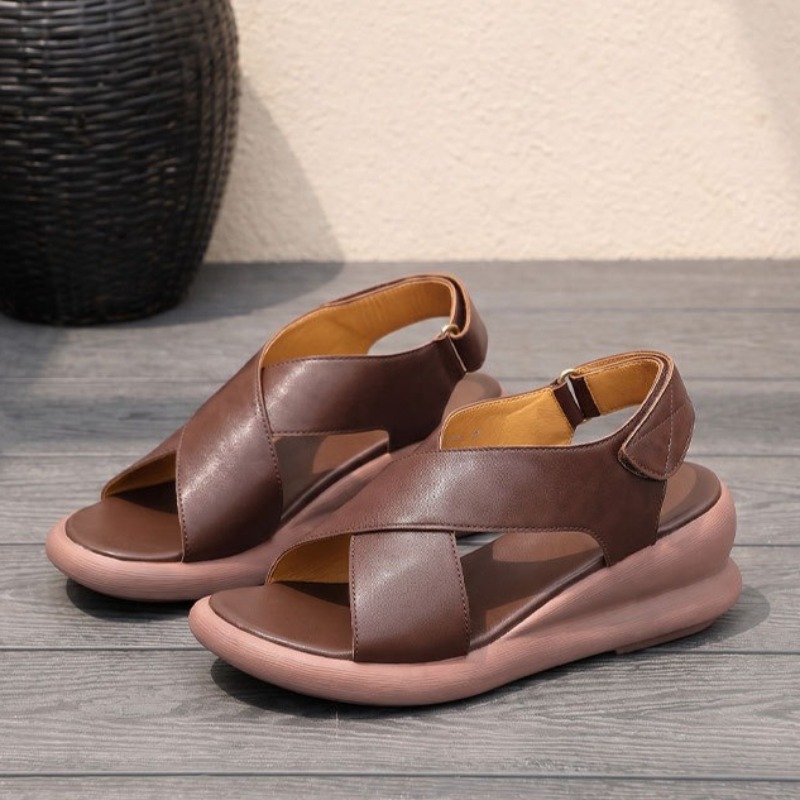 Sandales compensées classiques - Leather Classic Strap avis et prix