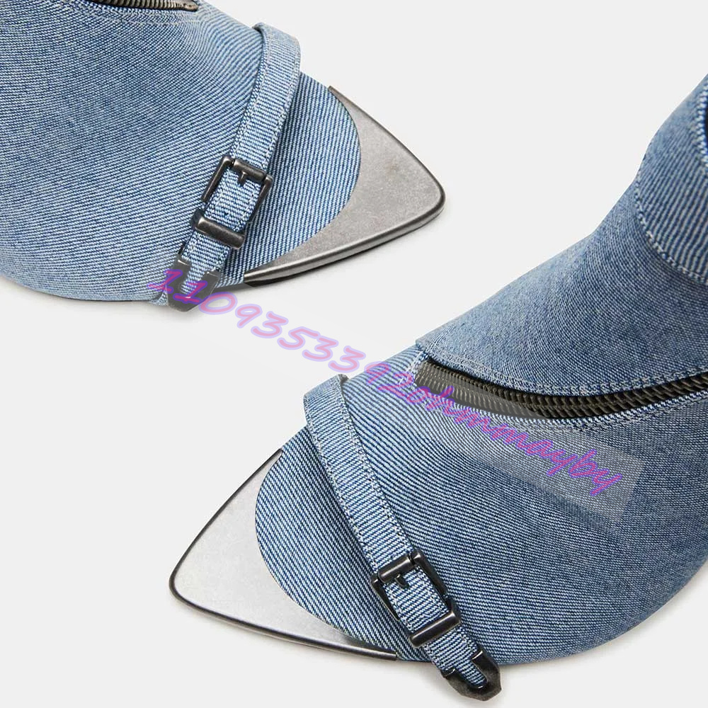 Bottines d'été en jean bleu à  - Leather Classic Strap avis et prix