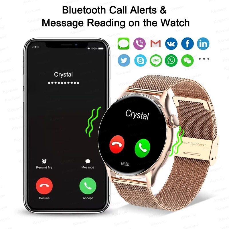 Femmes Smartwatch NFC AMOLED é - Smartwatch Custom avis et prix