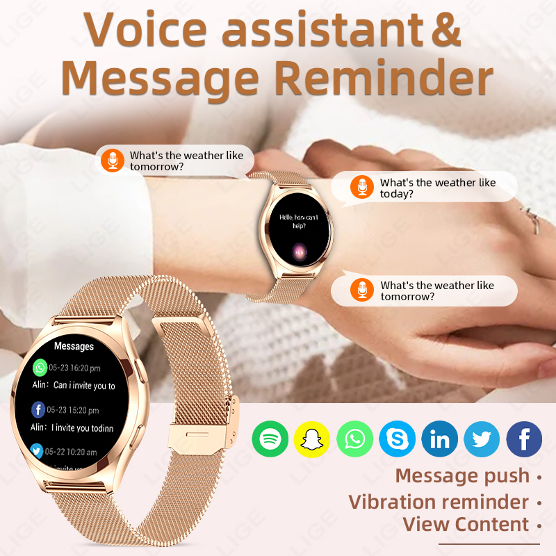 Montre connectée de luxe LIGE  - Smartwatch Custom avis et prix