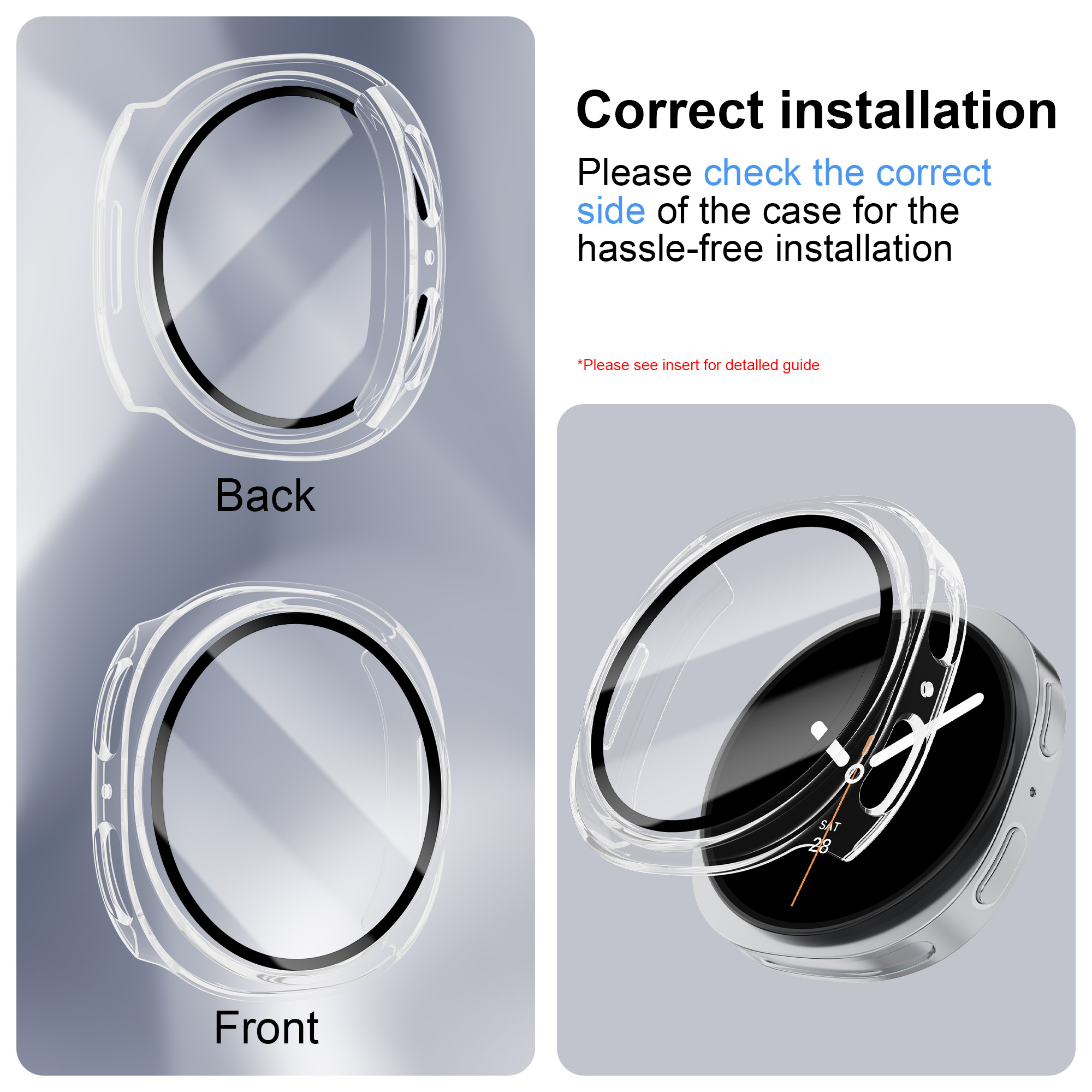 Verre trempé + boîtier PC pour - Smartwatch Band Accessories avis et prix